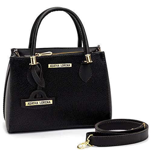 Kit Bolsa Sacola Grande +Bolsa Lorena Pequena +carteira (Preto)