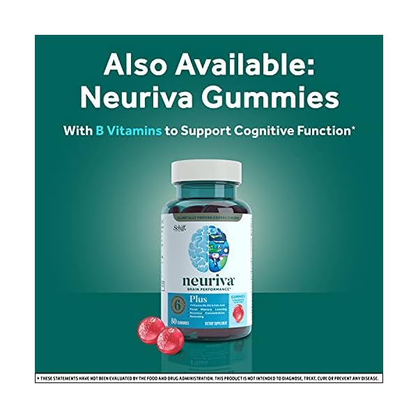NEURIVA-Plus-Brain-Performance-30-Count-Brain-Support-Supplement-with-Clinically-Proven-Natural-Ingredients-1-ea-Pack-of-3 Neuriva Neuriva Original Brain Performance (90 Count), Brain Support Supplement, 90 Count