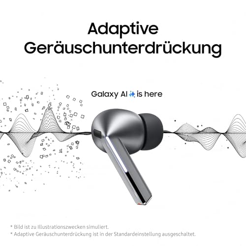 Samsung Galaxy Buds3 Pro Kabellose Bluetooth-Kopfhörer, Active Noise Cancelling (ANC), Adaptive Geräuschunterdrückung, 360 Audio, In-Ear-Kopfhörer mit Hi-Fi-Sound, Silver, Inkl. Anymode Clear Cover Samsung Galaxy Buds3 Pro Kabellose Bluetooth-Kopfhörer, Active Noise Cancelling (ANC), Adaptive Geräuschunterdrückung, 360 Audio, In-Ear-Kopfhörer mit Hi-Fi-Sound, Silver, Inkl. Anymode Clear Cover