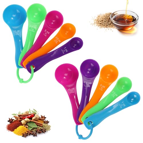 Messlöffel 10 Stück Dosierlöffel Bunt Messlöffel Gramm Messlöffel Set mit Unterschiedlichen...