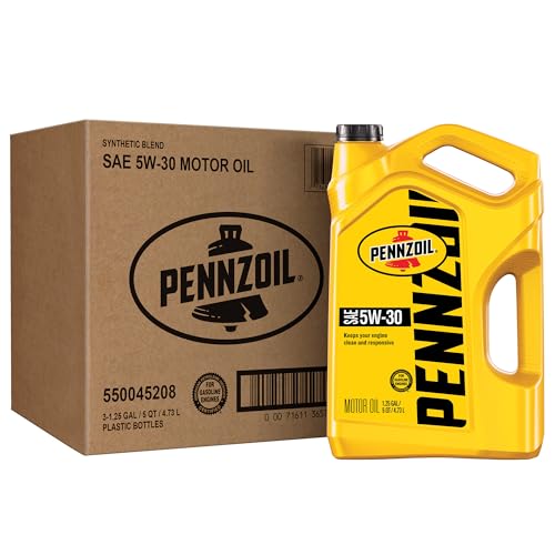 Pennzoil Motor Oil 5W-30 Motor Oil, 5 Quart (3 Pack)