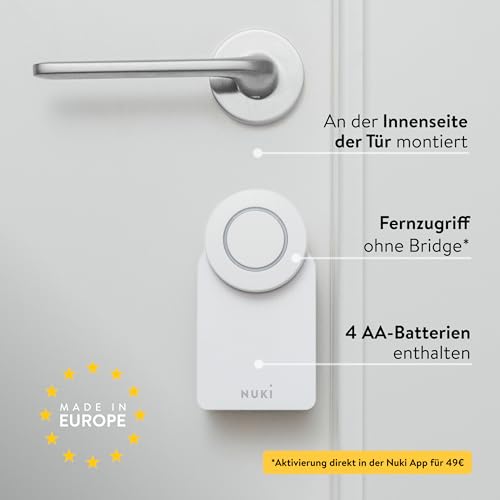 Nuki Smart Lock Go & Keypad (2025), Schlüsselloses Türsystem mit Auto Unlock und Code-Eingabe, App-Steuerung, einfache Montage, kompatibel mit Alexa, Apple, Google – Bild 4