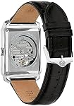 Bulova Men's Sutton Open Heartbeat Black Dial Black Leather Strap Watch (96A269)