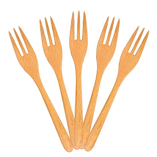 K'sキッチン 木製フォーク 16.5cm 5本セット おしゃれ フォーク 木 カラトリー ナチュラル ブナ 北欧風 モダン ウレタン塗装 人気 かわいい オシャレ 和食器 洋食器 ケーキ デザート 電子レンジ 食洗機不可