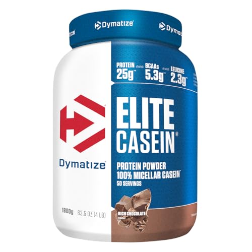 Dymatize Elite Proteína de Caseína en Polvo Sabor Vainilla Suave 1800g – Caseína de Liberación Lenta con BCAAs