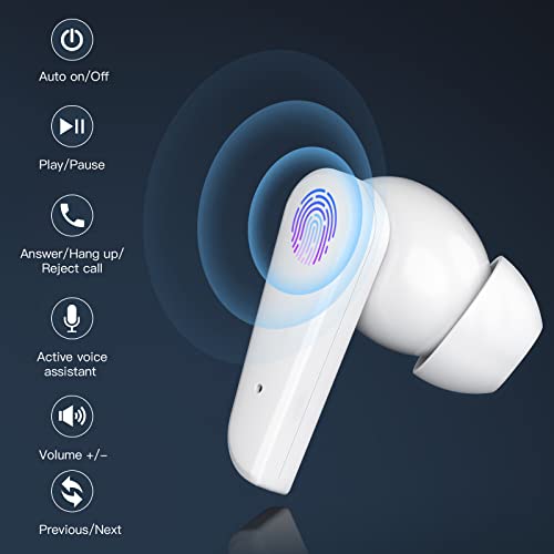 Bearwin Bluetooth Kopfhörer in Ear, Kopfhörer Kabellos mit Mikrofon, Bluetooth 5.1 Earbuds mit Noise Cancelling,Touch… - Image 3