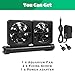 Aquarium Chiller, Fish Tank Cooling Fan System for Salt Fresh Water, 2 Variable Speed, Wide Angle Adjustable (2-Fan)