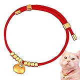 Halskette für kleine Hunde, chinesisches Neujahr, Tier-Halskette, verstellbar, goldene Apfeltiere, Neujahr