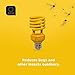 SleekLighting 23 Watt T2 Yellow Bug Light Spiral CFL Light Bulb, 120V, E26 Medium Base-Energy Saver (Pack of 4)