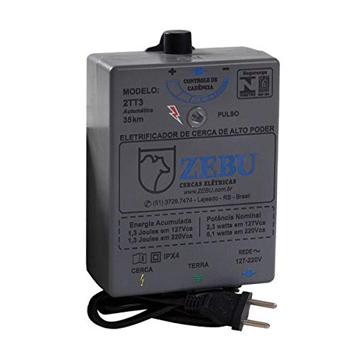 Eletrificador de Cerca Elétrica Rural 2TT3 Bivolt para 2.500 Metros - Zebu