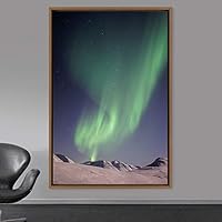 Framed Canvas Wall Art Night View Landscape Canvas Prints Home Artwork Decoration for Living Room,Bedroom - 16x24 inches