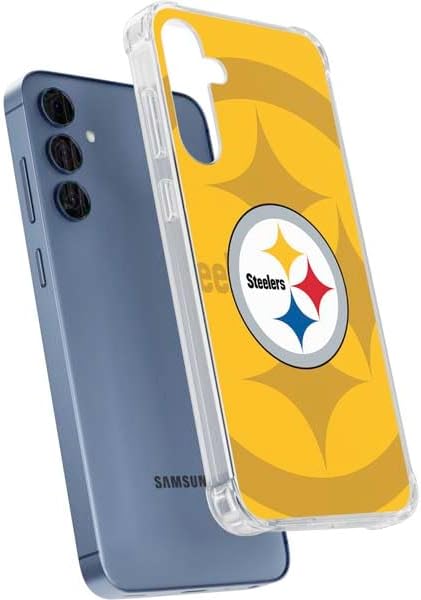 Skinit Clear Phone Case Compatible with Galaxy A35 5G - Officially Licensed NFL Pittsburgh Steelers Double Vision Design