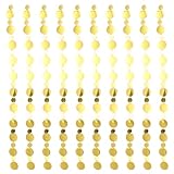 SHERCHPRY 10 Stück Pailletten Vorhang Gold Rund Hochzeit Deko Hängend Party Festival Dekoration Vielseitiges Glitzerschleier Eleganter Hängeschmuck für Feier und Event