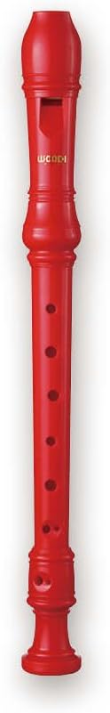 Woodi Soprano Recorder WRS-26B Red 3-Piece Baroque Fingering