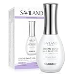 SAVILAND Gel Nail Glue 15ml: 6-in-1 U V Nail Glue for Press on Nails Strong Hold 30 Days Multifunctional Nail Tip Glue & Base Gel Extra Strong Adhesive for Nail extension, No Damage Easy Removal