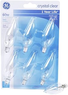 GE Classic 60-Watt Dimmable CA10 Light Fixture Incandescent Light Bulb (6-Pack) Item #946389 Model #42966