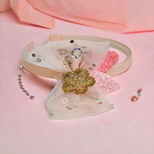 Image of ANNACREATIONS 5 Pcs Multi-Coloured Baby Girl Hair Clips Set Baby Hairpin For Kids Hairband Headbands Elastic Toddler Barrettes Hair Accessories