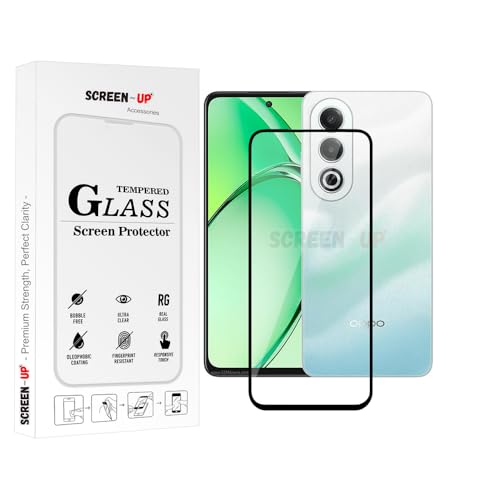 Image of ScreenUp Tempered Glass For Oppo K12x (India) - Ultra Clear, 9H Scratch Resistant, Full Coverage, Easy Install Screen Protector