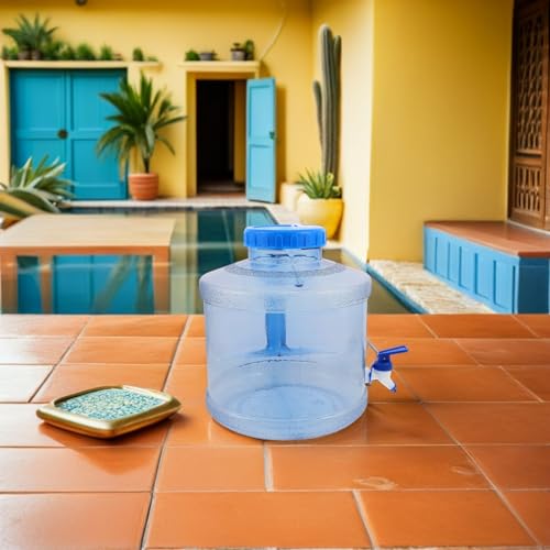 Distributeur eau camping bleu ciel avec robinet et poignée