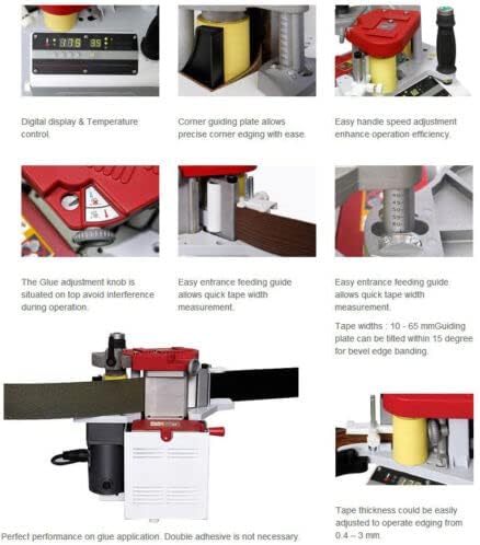 BR500 Portable Edgebander Manual Curve Woodworking Edge Banding Machine 220V