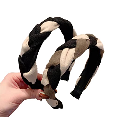 Yili Maizi Headbands Women Hair Head Bands Suede Velvet Fried Dough Twist Braid Headband Head Bands Cute Beauty Fashion Hairbands Girls Vintage Thick Hair Band #TOP15