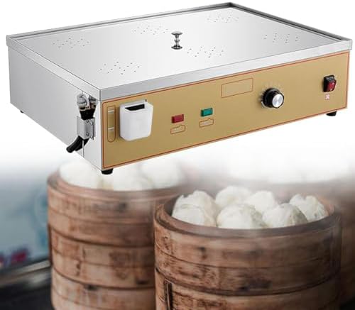 Commercial Electric Food Steamer with Heated Dry Boiling Alarm, Large Cooking Area, Independent Water Supply System, Anti-dry Device for Efficient Cooking