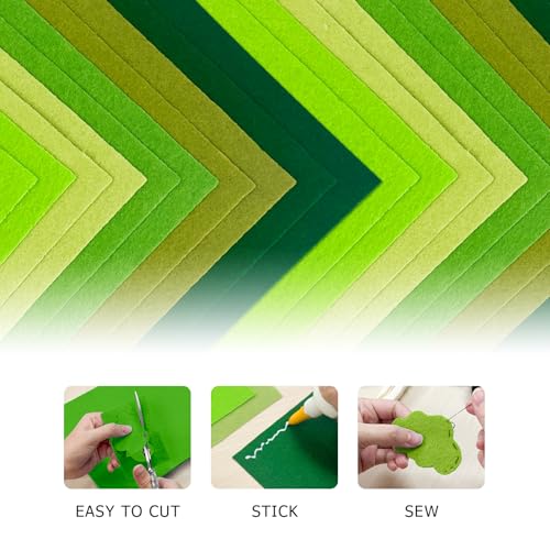 Image of 30Pcs Stiff Felt Sheets, 1mm Thick Felt Fabric Squares for Sewing & DIY