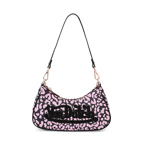 Von Dutch �����p�X���[���V�����_�[�o�b�O�A���B�[�K�����U�[Y2K�p�[�X�A�`�F�[���X�g���b�v�ƃt�@�X�i�[�J�B, �s���N, One Size, Hanbag
