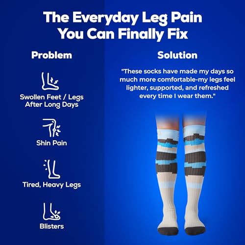 Image of SB SOX 3-Pair Compression Socks (15-20mmHg) for Men & Women - Comfortable Socks, Easy to Put On - Best Socks for Daily /Any Use, Running, Nurse, Travel