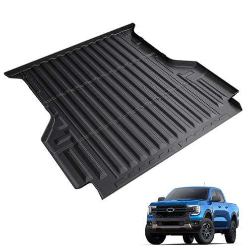 LUMWAY Truck Bed Mat for Ford Ranger 2026 2025 2024 (5FT 59.6 Truck Bed) All Weather Cargo Liner for Ford Ranger Trunk Protection Accessories