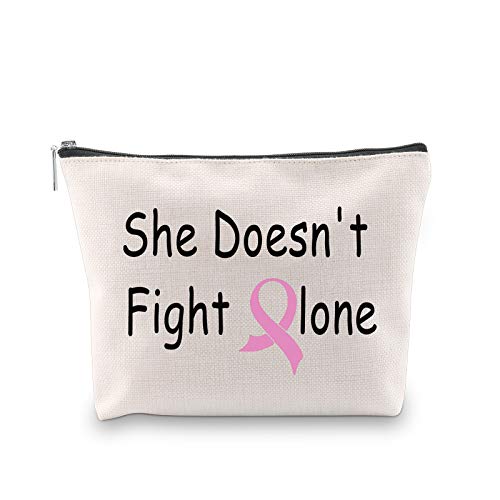 Cancer Support Gifts Cancer Awareness Bag Cancer Survivor Gifts for Women Makeup Bad Drug Zipper Pouch Breast Cancer Canvas Bags Cancer Patient Gifts (Cancer Support)