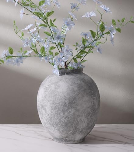 Starttag Large Ceramic Vase, 9.8 inch Rustic Farmhouse Flowers Vase
