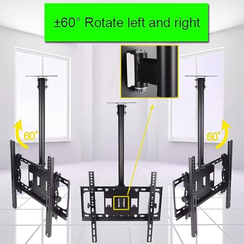 Support TV plafond hauteur réglable pour éviter les reflets sur l'écran - 8