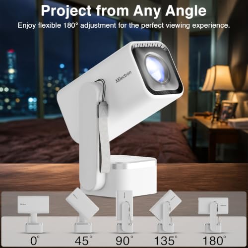 Image of XElectron Techno Android 14 Smart Home Theater Movie HD Projector, 1080P & 4K Support, Inbuilt Speaker, Rotatable, Electric Focus, Auto & 4D Keystone with Built-in Apps, WiFi & BT, Screen Mirroring