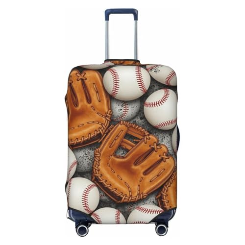 MZERSE Women's Fashion Luggage Cover Protector, Washable Spandex Elastic Suitcase Covers for 29-32 Inches Baggage, Zipper and Anti-Scratch Sleeve for Travel, Compatible with Baseballs
