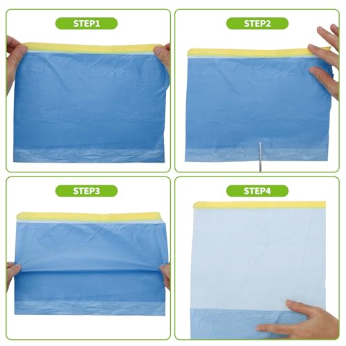 Image of Pre-Taped Masking Film Plastic Cover PE Film Masking Paper 1 Pc 2500x280cm / 82.02ftx110.24 inch Yellow Blue