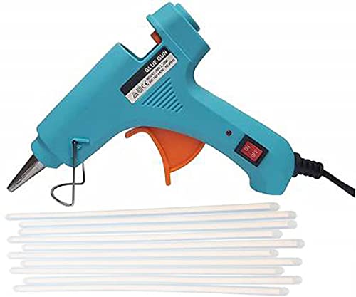 SKYBLUE 20W 20WATT WITH 15 TRANSPARENT STICKS Standard Temperature Corded Glue Gun (7 mm)-image-14