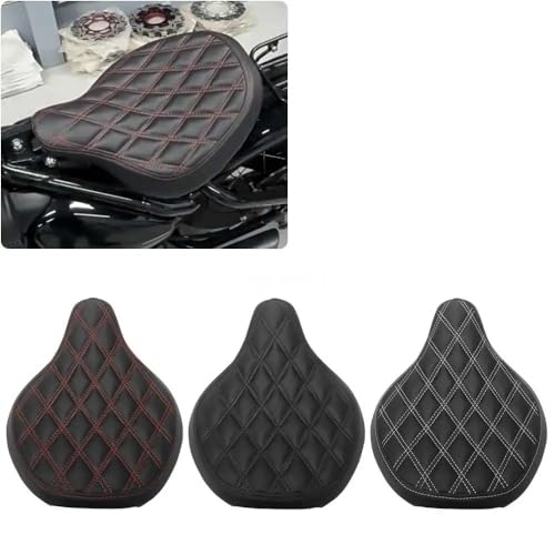 Cojín para asiento de motocicleta grueso para conductor de Bonneville Bobber blanco y rojo 2