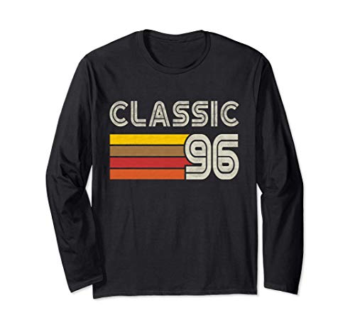 Classic Retro Number 96 - Born 1996 - Turning 96 Birthday Maglia a Manica