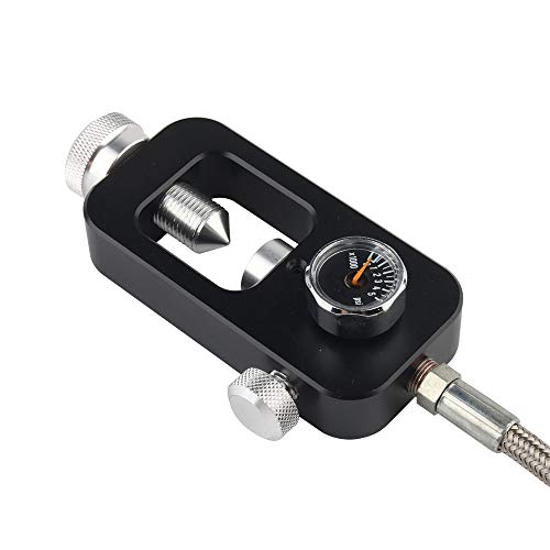 Hpdmc 4500Psi Yolk Fill Station For Hpa Tanks - High Pressure Gauge - Aluminum Alloy Refill Adapter - 36In Teflon Hose - Din Valve For Pcp Paintball Tank Charging System (Black) #TOP3