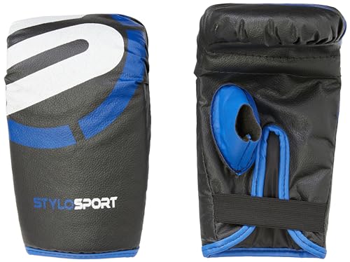 Saco de Pancada Boxe 70 + Luva de Treino Bate Saco Infantil Stylo (Azul)
