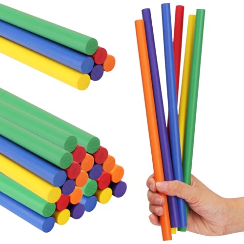 Geytetqi 60 Pieces Wooden Rhythm Sticks - 12 Inch 6 Colors Wooden Music Percussion Sticks, Smooth...