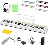 【Amabile公式】 アマービレ 純正アクセサリーセット カシオ 電子ピアノ PX-S1100 Privia 88鍵盤 コンパクト プリヴィア スピーカー内蔵 スタンド＆ヘッドホン＆ペダル＆椅子 軽量モデル 初心者にも最適 CASIO PXS1100 (通常保証,単品, メロウベージュ MB)