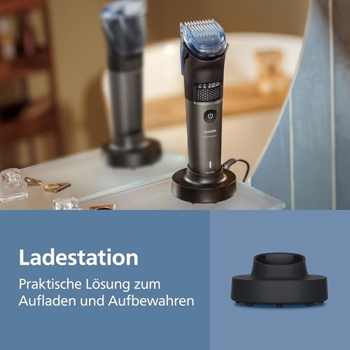 Philips Bartschneider 7000er-Serie – selbstschärfende Metallklingen, 40 Längeneinstellungen, BeardSense-Technologie, Haarkollektor… – Ansicht 6
