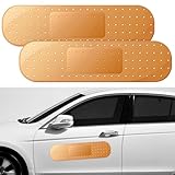 TLIFOS 2Pcs Car Bandaid Sticker, 24 inch Giant Bandage Bumper Sticker, PVC, Glossy, Cartoon, Beige, Waterproof, Solid, Outdoor, Decals