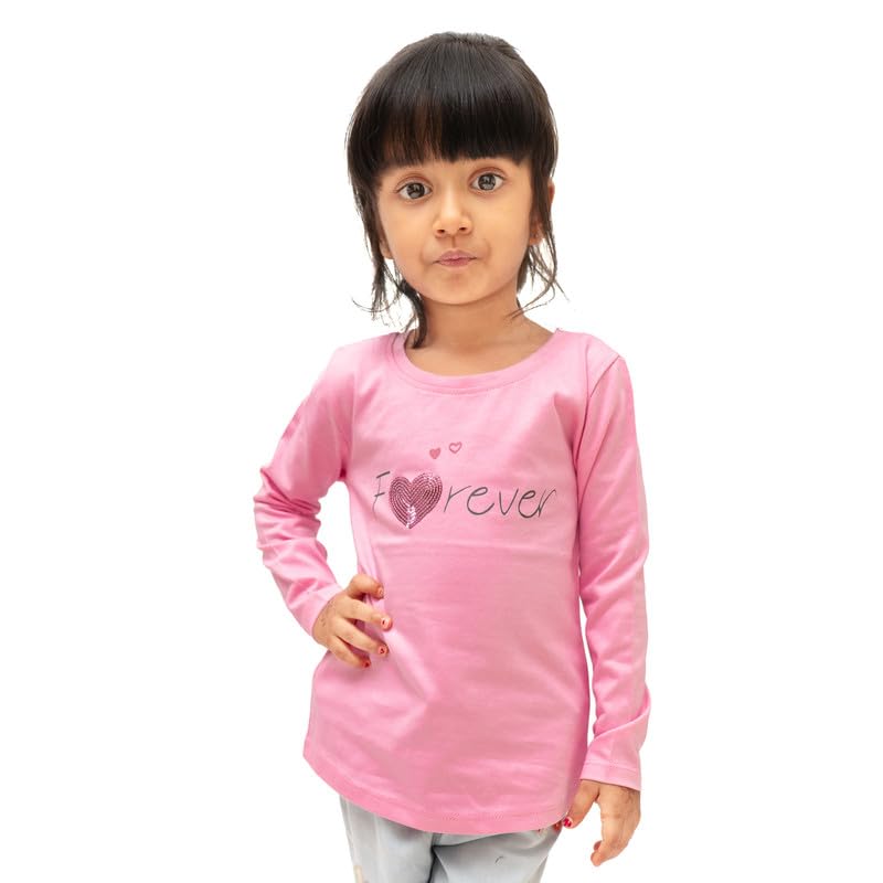 Image of Real Basics Girls Regular Fit Full Sleeves Tshirt (Pack of 2)