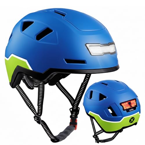Image of XNITO Bike Helmet with LED Lights - Urban Bicycle Helmet for Adults, Men & Women - CPSC & NTA-8776 Dual Certified - Class 3 E-Bikes, Scooters, Onewheel, Commuter, Mountain