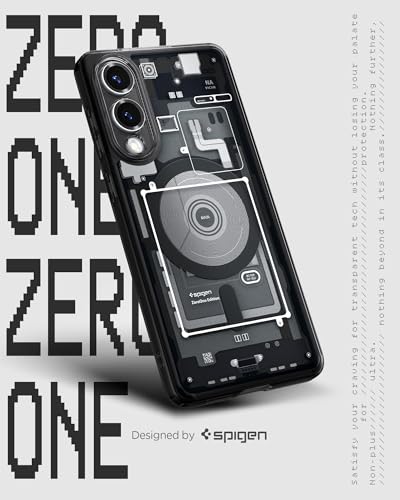 Image of Spigen Ultra Hybrid MagFit | Samsung Galaxy S25 Edge Case [MagSafe] [Semi Transparent] Galaxy S25 Edge Back Cover | TPU+PC - Zero One Black