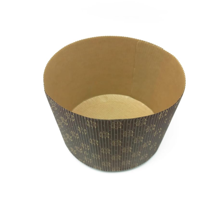 Generico Stampi per Panettone Alto in Cartoncino Ondulato Rigido (750 gr Ø cm 15,4; altezza cm 11,2 (conf 20 pz))