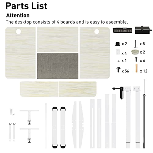 Woka 55 X 28 Inch Electric Standing Desk With Wheels, Height Adjustable Stand Up Desk With A Monitor Stand Riser, Standing Computer Desk With Memory Controllers, Adjustable Desks For Home Office #TOP7